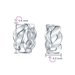 Twist Rope Kpop Hoop Earrings Gold Plated Sterling Silver