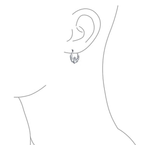 BFF Claddagh Celtic Friendship Love Hoop Earrings .925 Sterling Silver