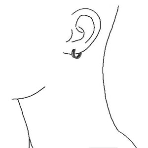 Dragon Hoop Earrings Laser Silver Tone Stainless Steel