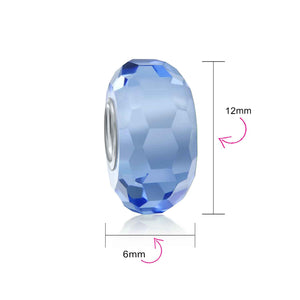 Murano Solid Glass Sterling Silver Bead Charm Spacer More Colors
