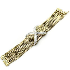 LO2469 Rhodium Brass Ring with AAA Grade CZ in Clear