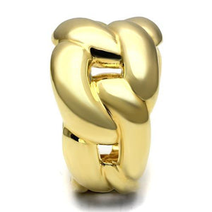 LO2491 Gold Brass Ring with No Stone in No Stone