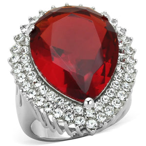 LOS800 Rhodium 925 Sterling Silver Ring with Synthetic in Siam