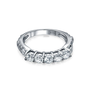 3CT Princess Cut AAA CZ Engagement Ring Set 14K Sterling Silver