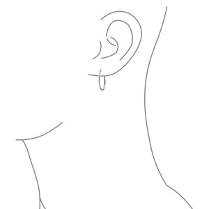 Polished Round Tube Hoop Earrings Sterling Silver Hinged Notched Post