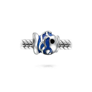 Nautical Sea Fish Ocean Aquatic Blue Charm Bead 925 Sterling Silver