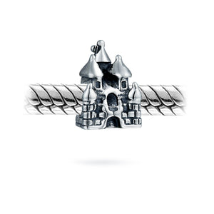 Fairytale Princess Castle Charm Bead 925 Sterling Silver