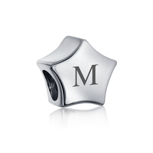 Twinkle Rock Star Celestial USA Patriotic Engravable Charm Bead For