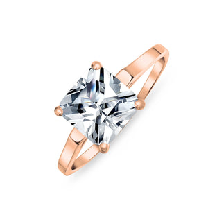 2.5CT Brilliant Princess Cut AAA CZ Solitaire Engagement Ring