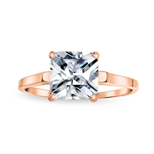 2.5CT Brilliant Princess Cut AAA CZ Solitaire Engagement Ring