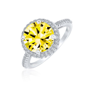 3CT Solitaire AAA CZ Halo Engagement Ring Band 925 Sterling Silver