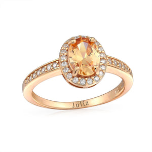 2CT Oval Solitaire Halo AAA CZ Sterling Silver Engagement Ring Band