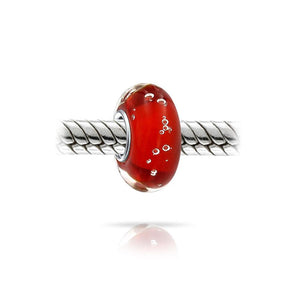 Bubble Murano Glass Bead Charm 925 Sterling Silver