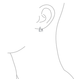 Square Pyramid Scroll Swirl Kpop Hoop Earrings Hoop Sterling Silver