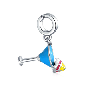 Tropical Margarita Martini Travel Dangle Charm Bead Sterling Silver - Joyeria Lady