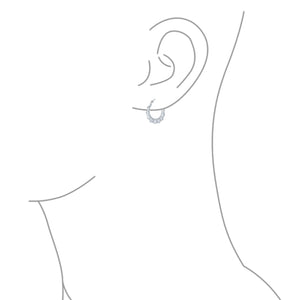 Lightweight Hollow Round Tribal Bamboo Hoop Earrings Sterling Silver