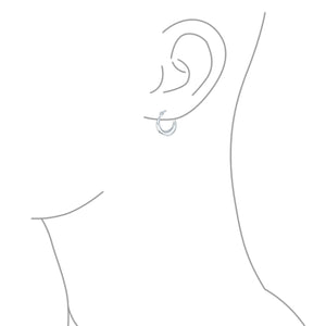 Boho Crescent Tapered Tube Hoop Earrings Polish 925 Sterling Silver