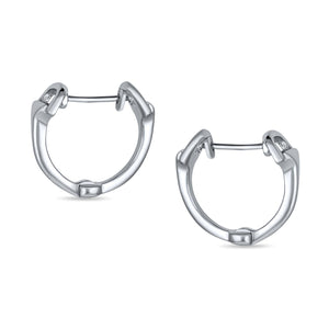 Equestrian Equine Horsebit Hinge Hoop Earrings 925 Sterling Silver