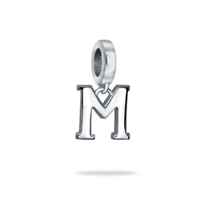 Block Letter Alphabet Letter Dangle Bead Sterling Silver European