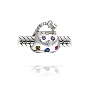 Clutch Purse Pocketbook Handbag Charm Bead 925 Sterling Silver