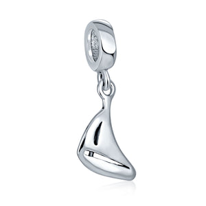 Sail Boat Vacation Travel Dangle Charm Bead 925 Sterling Silver