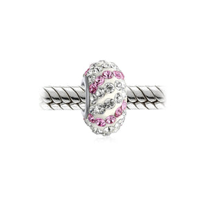 Solid Many Colors Crystal Spacer Bead Core 925 Sterling Silver