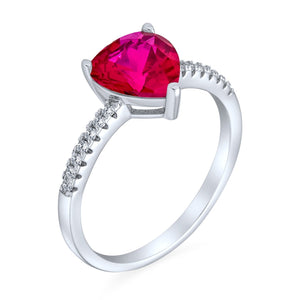 2.5CT Heart Solitaire AAA CZ Engagement Ring 925 Sterling Silver Ring