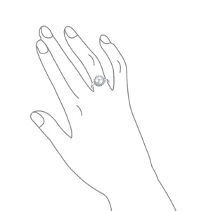 Solitaire Freshwater Cultured Pearl Engagement Ring Sterling Silver