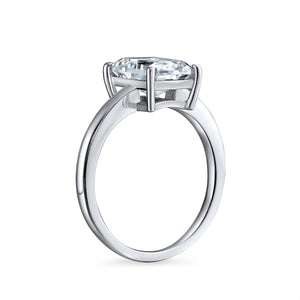 2.5CT Emerald Cut AAA CZ Engagement Ring Thin Band 925 Sterling Silver