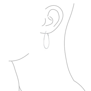 Teardrop Oval Endless Big Hoop Earrings Gold Plated Sterling Silver