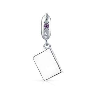 World Traveler Passport Vacation Dangle Charm Bead 925 Sterling Silver