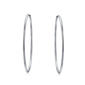 Simple Minimalist Round Shaped Endless Continuous Thin Tube Hoop