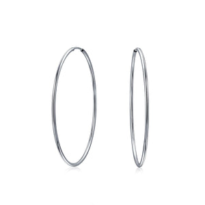 Simple Minimalist Round Shaped Endless Continuous Thin Tube Hoop