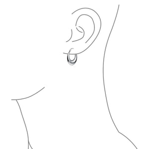 Boho Crescent Tapered Tube Hoop Earrings Polish 925 Sterling Silver