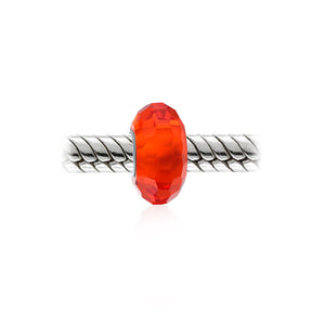 Murano Solid Glass Sterling Silver Bead Charm Spacer More Colors