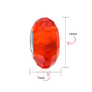 Murano Solid Glass Sterling Silver Bead Charm Spacer More Colors