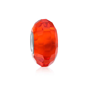 Murano Solid Glass Sterling Silver Bead Charm Spacer More Colors