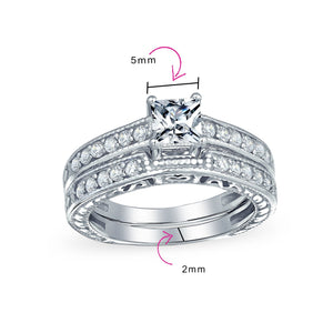 1.25CT Solitaire Band AAA CZ Engagement Wedding Ring Sterling Silver