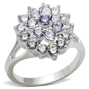 SS037 - Silver 925 Sterling Silver Ring with AAA Grade CZ  in Multi Color - Joyeria Lady