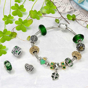 Snake Chain Starter Charm European Beads Bracelet 925 Sterling Silver