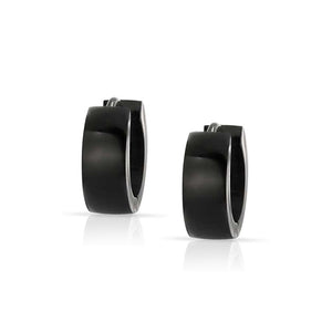 Hoop Earrings Silver Rose Gold Tone Plated Stainless Steel