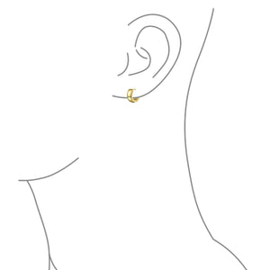 Hoop Earrings Silver Rose Gold Tone Plated Stainless Steel