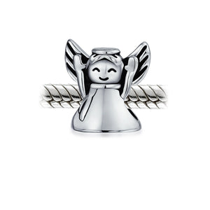 Guardian Angel Inspirational Bead Charm 925 Sterling Silver