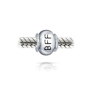 Inspirational Message Barrel Charm Bead 925 Sterling Silver