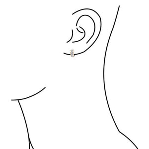 Two Tone Carved Stardust Matte Hoop Earrings Stainless Steel