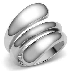 TK037 - High polished (no plating) Stainless Steel Ring with No Stone - Joyeria Lady