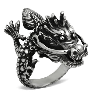 TK1012 - High polished (no plating) Stainless Steel Ring with No Stone - Joyeria Lady