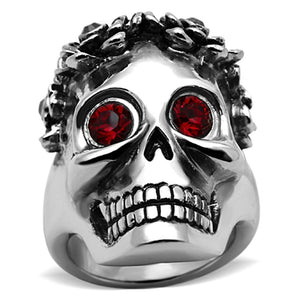 TK1117 - High polished (no plating) Stainless Steel Ring with Top Grade Crystal  in Siam - Joyeria Lady