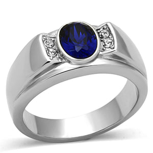 TK1184 High polished (no plating) Stainless Steel Ring with Synthetic in Montana - Joyeria Lady