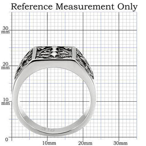 TK127 High polished (no plating) Stainless Steel Ring with No Stone in No Stone